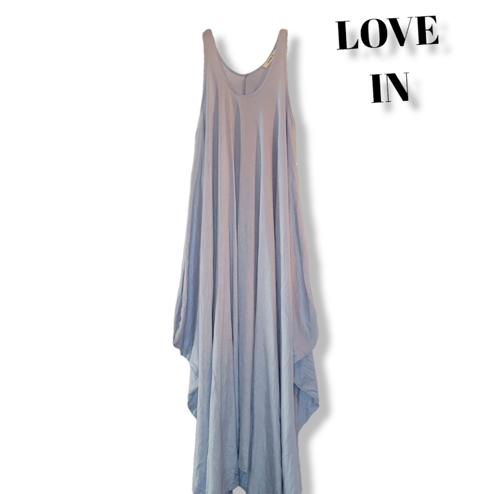 Love In Blue Sleeveless Summer Dress NWT